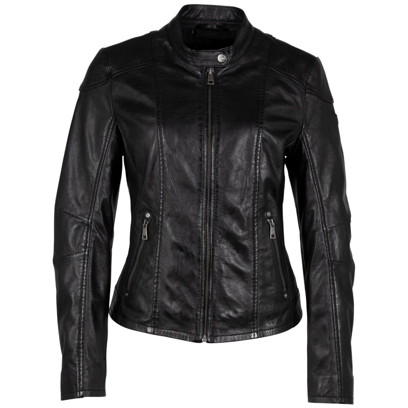 Geaca de Piele Dama Mauritius Neagra GWKeili – Black Friday