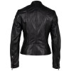 Geaca de Piele Dama Mauritius Neagra GWKeili – detalii piele naturala biker