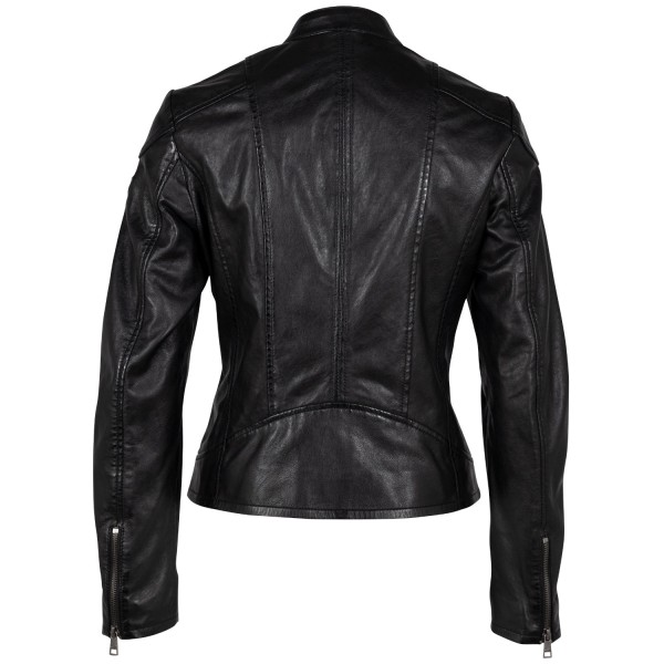 Geaca de Piele Dama Mauritius Neagra GWKeili