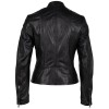geaca de piele dama neagra Mauritius GWKeili biker piele naturala regular fit Geaca de Piele Dama Mauritius Neagra GWKeili – detalii piele naturala biker