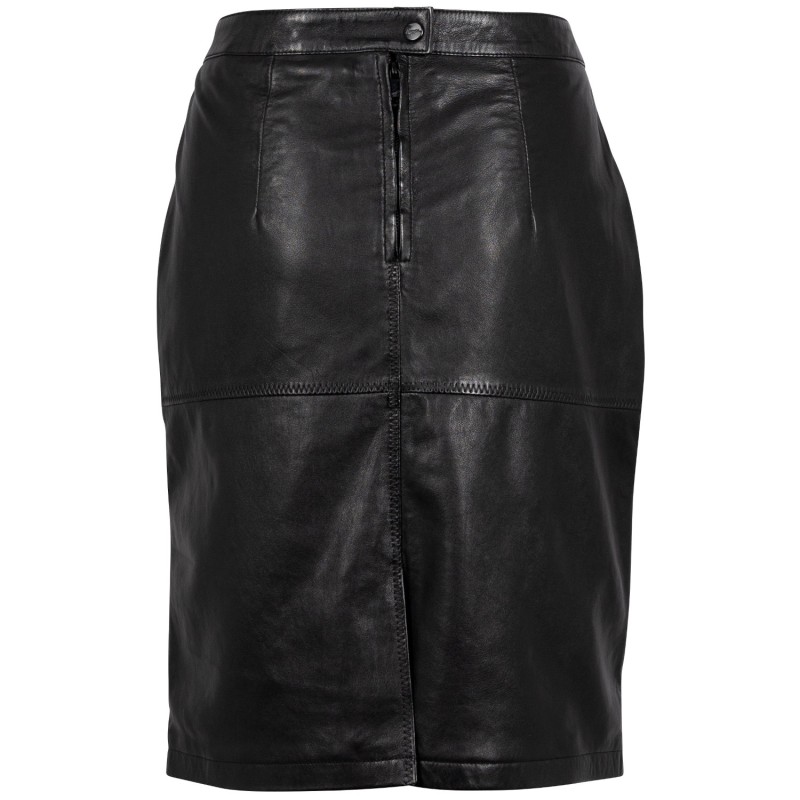 Fusta de Piele Dama Mauritius Neagra GWSwante – Femei