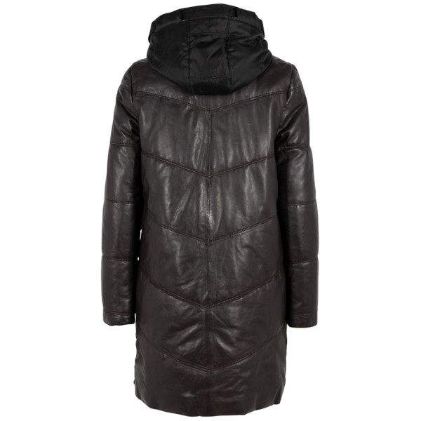 Geaca Lunga de Iarna din Piele Dama Gipsy Maro Inchis GWVallie Geaca Lunga de Iarna din Piele Dama Gipsy Maro Inchis GWVallie