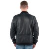 Geaca de piele barbati Mauritius MMAirpilot albastru denim stil aviator din piele naturala