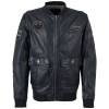Geaca de piele barbati Mauritius MMAirpilot albastru denim stil aviator din piele naturala