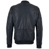 Geaca de piele barbati Mauritius MMAirpilot albastru denim stil aviator din piele naturala