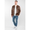 Geaca de Piele Barbati Mauritius Coniac MMAirpilot – model aviator bomber Geaca de piele barbati Mauritius MMAirpilot coniac stil aviator din piele naturala