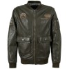 geacă de piele bărbați Mauritius MMAirpilot verde militar stil aviator