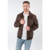 Geacă de piele bărbați Mauritius MMAkkinson maro stil pilot