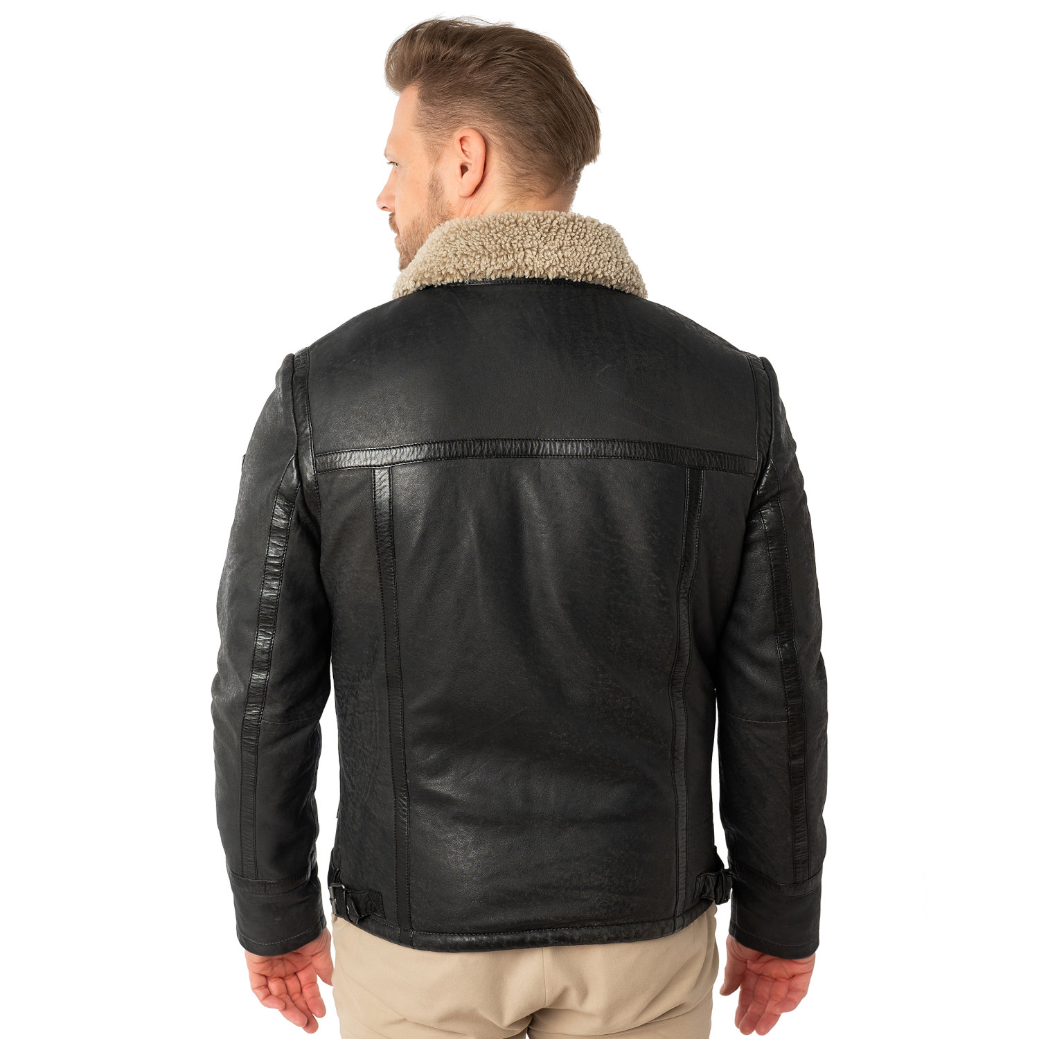 Geaca de Iarna Imblanita din Piele Barbati Mauritius Antracit MMAlasko – STOC Geaca de Iarna Imblanita din Piele Barbati Mauritius Antracit MMAlasko – STOC