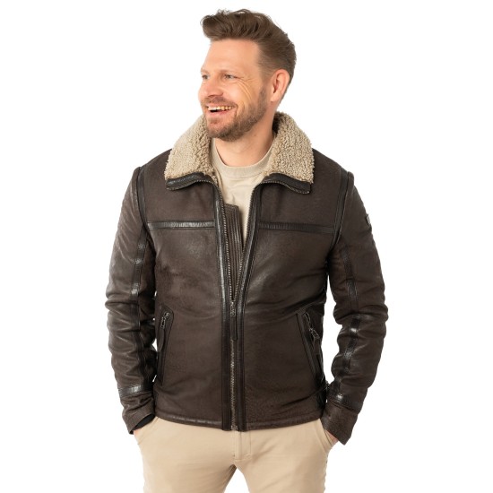Geaca de Iarna Imblanita din Piele Barbati Mauritius Maro MMAlasko
