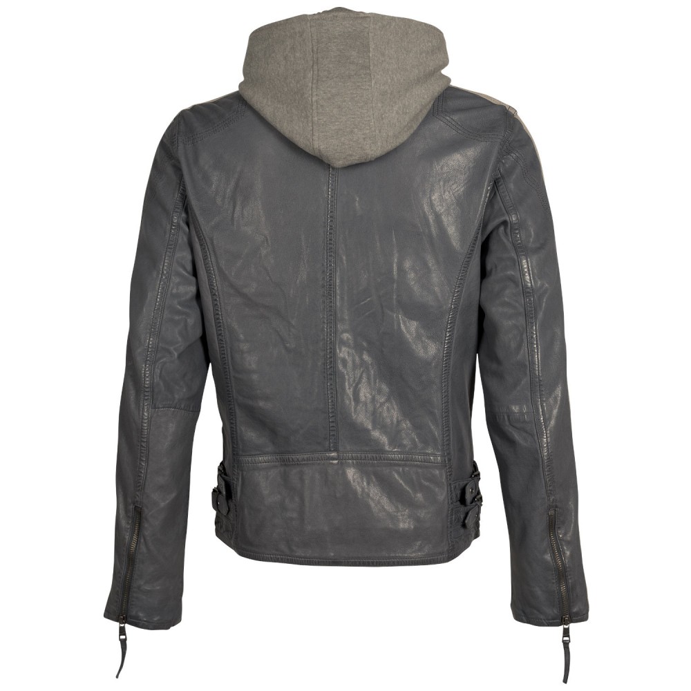 Geaca de Piele Barbati Mauritius Albastru Deschis MMAlecso - readytowear