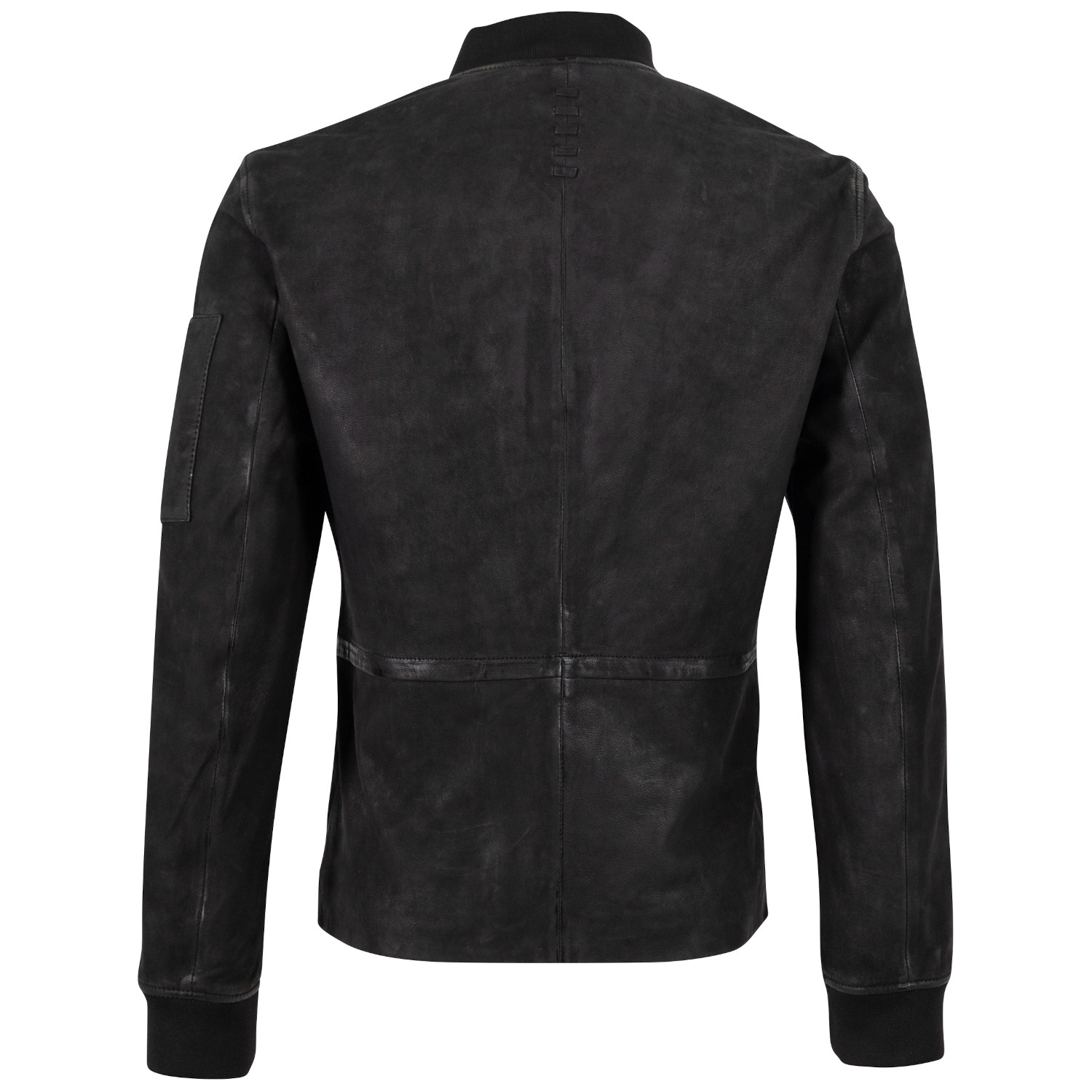 Geacă de piele bărbați Mauritius MMAnton neagră, piele naturală, stil biker urban