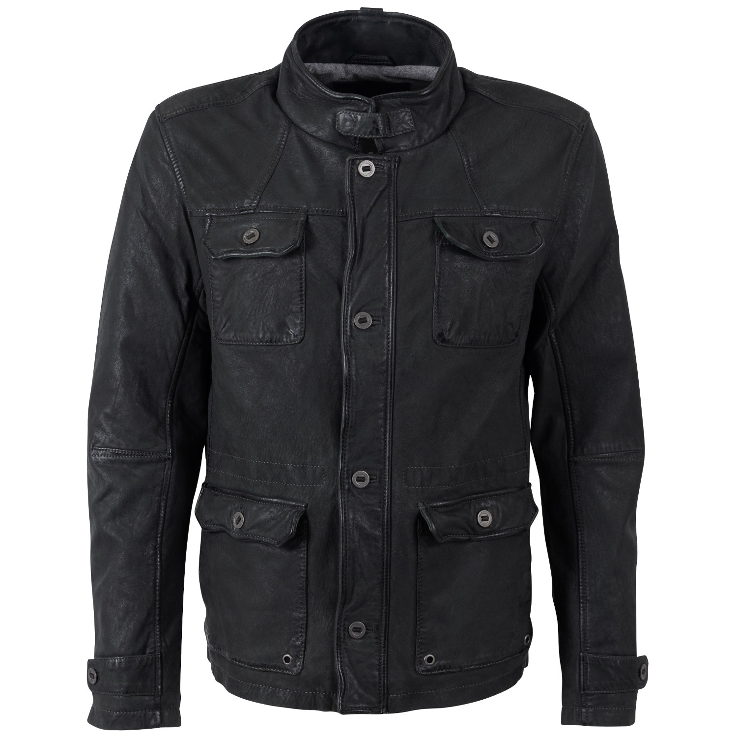 Geacă de Piele Bărbați Mauritius MMAtakama Antracit Închis stil utilitar elegant