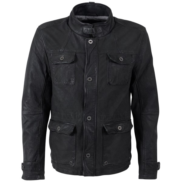 Geaca de Piele Barbati Mauritius Antracit Inchis MMAtakama