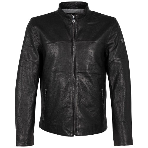 Geaca de Piele Barbati Mauritius Neagra MMBannu