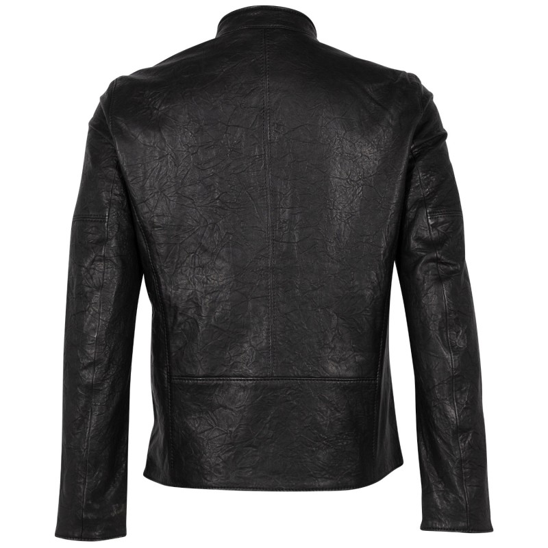 Geaca de Piele Barbati Mauritius Neagra MMBannu – Geci de Piele