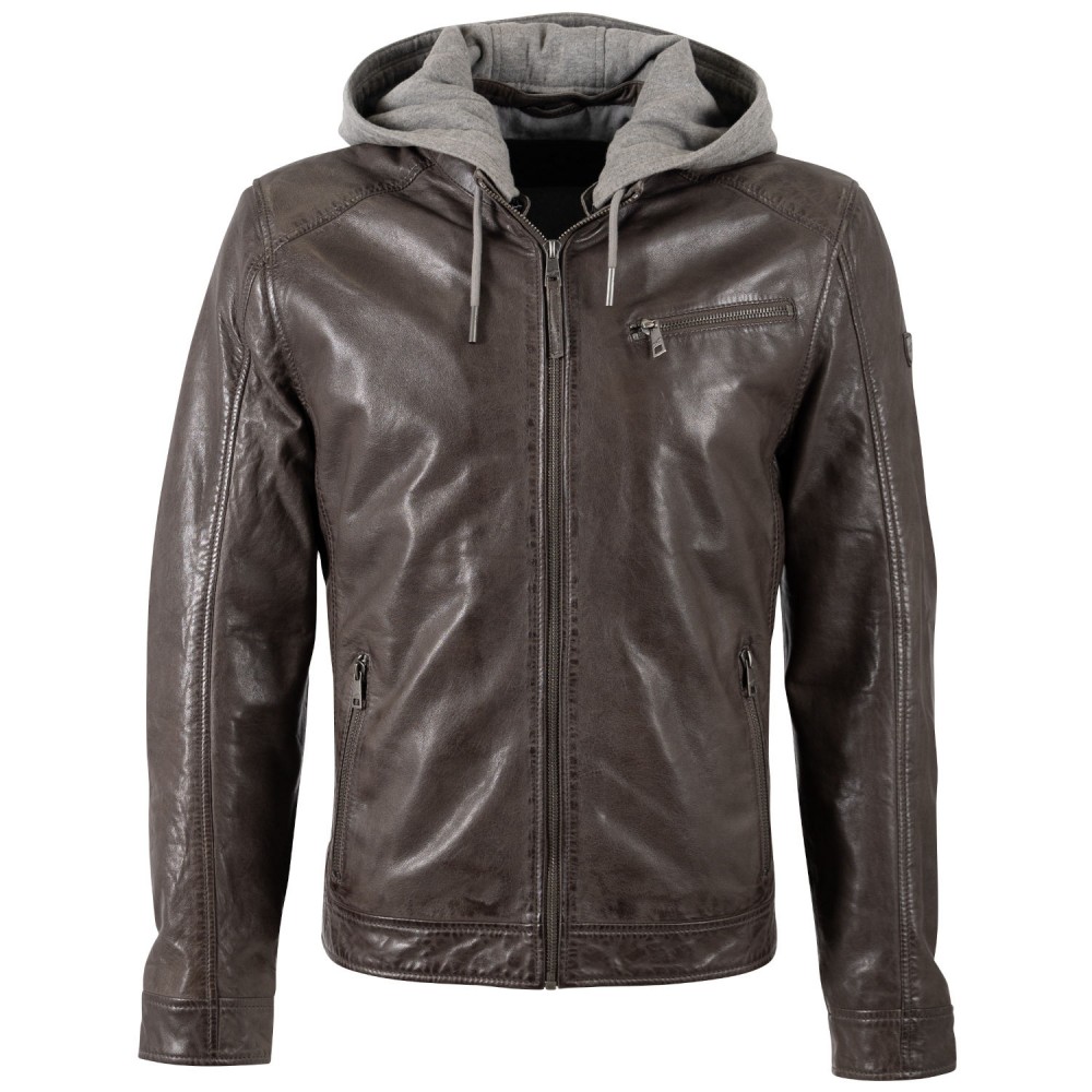 Geaca de Piele Barbati Mauritius Maro Inchis MMBarlo