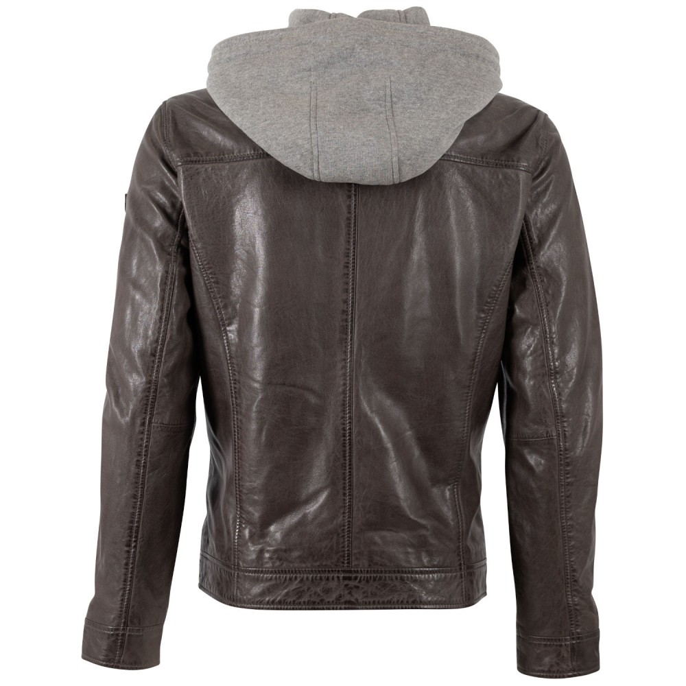 Geaca de Piele Barbati Mauritius Maro Inchis MMBarlo