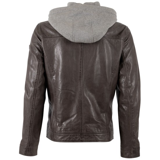 Geaca de Piele Barbati Mauritius Maro Inchis MMBarlo