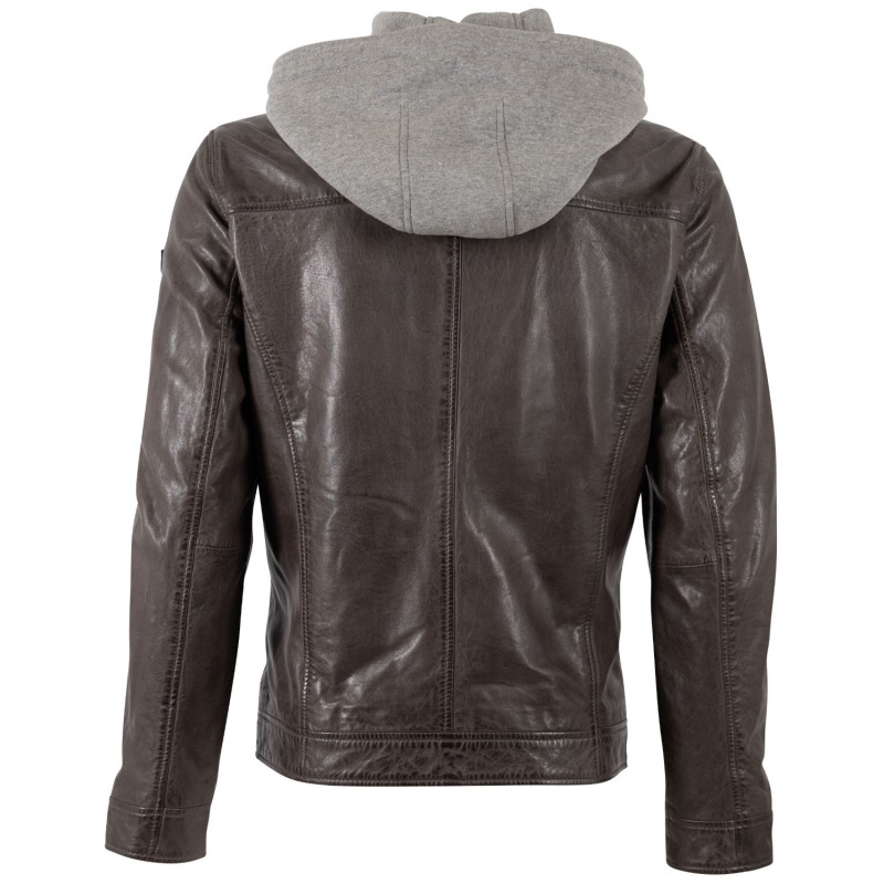 Geaca de Piele Barbati Mauritius Maro Inchis MMBarlo – Geci de Piele