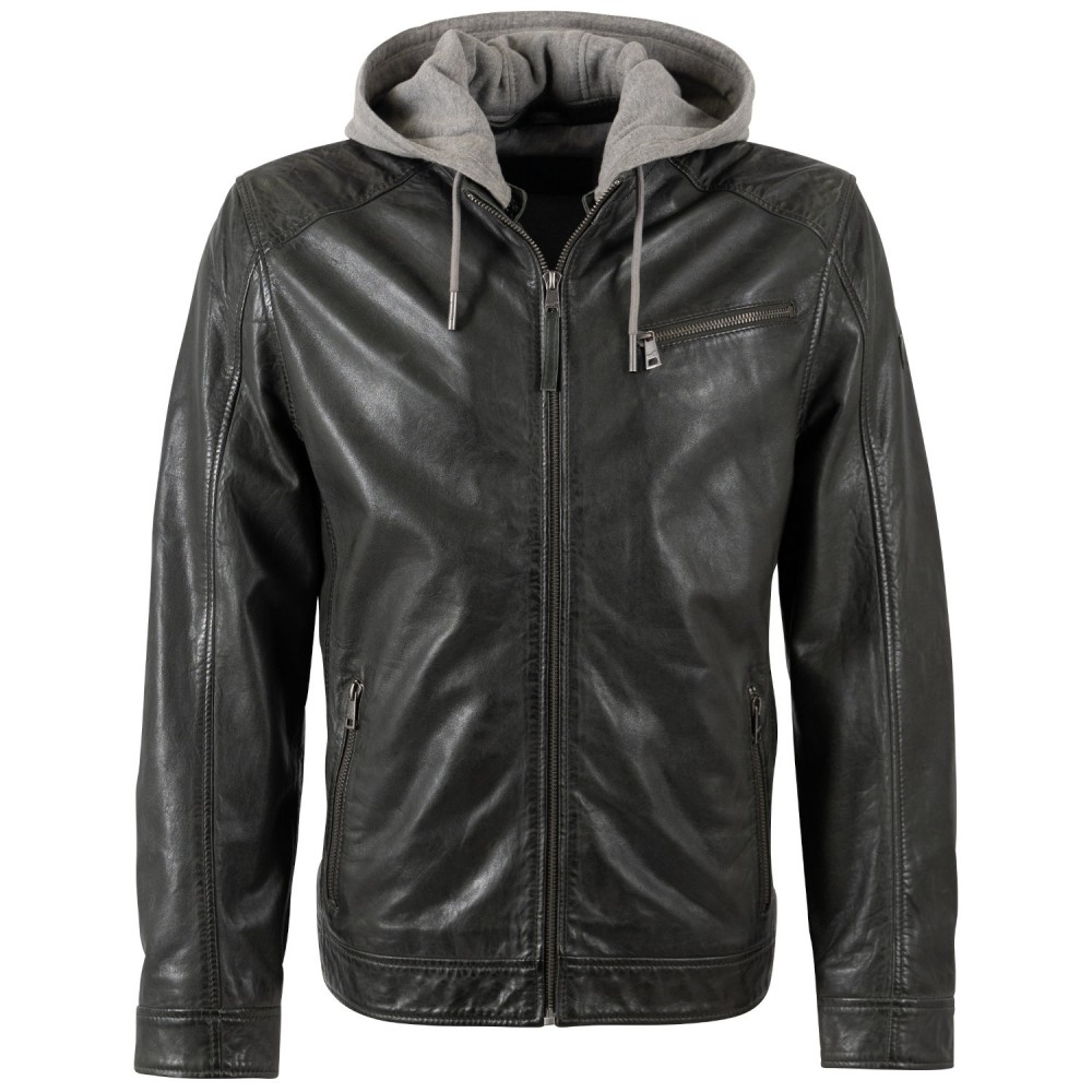 Geaca de Piele Barbati Mauritius Verde Inchis MMBarlo