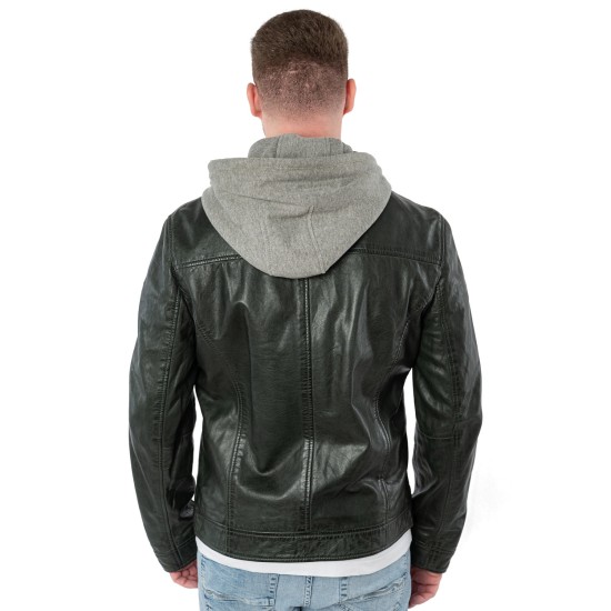 Geaca de Piele Barbati Mauritius Verde Inchis MMBarlo