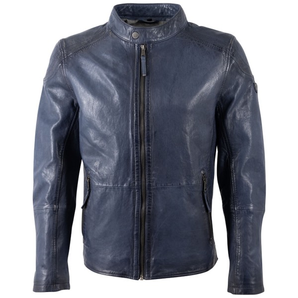 Geaca de Piele Barbati Mauritius Albastra MMBaydo