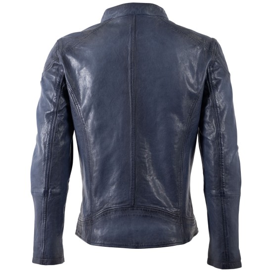 Geaca de Piele Barbati Mauritius Albastra MMBaydo