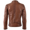 geaca de piele barbati Mauritius MMBaydo coniac regular fit stil biker