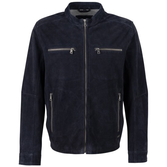 Geaca de Piele Barbati Mauritius Bleumarin MMBerat