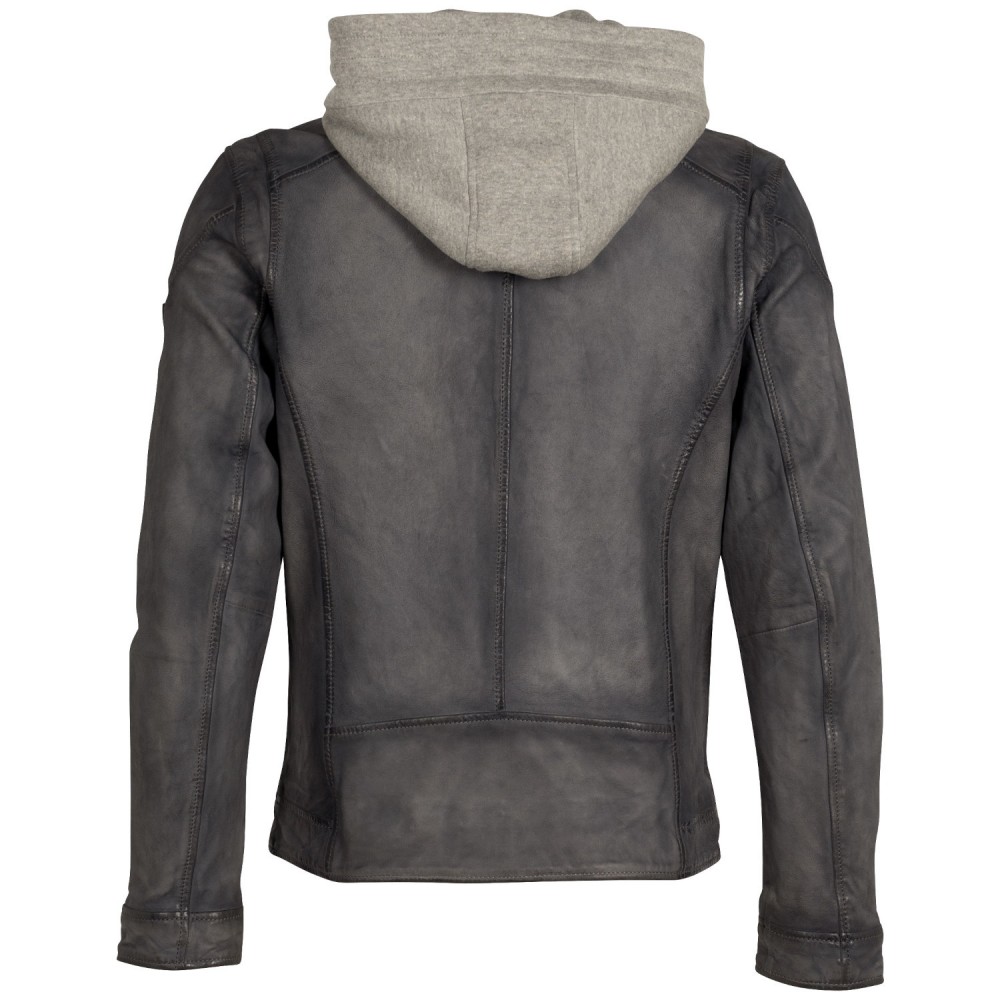 Geaca de Piele Barbati Mauritius Albastru/Gri MMBero - readytowear