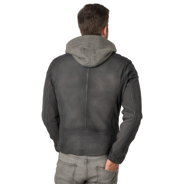 Geaca de Piele Barbati Mauritius Albastru/Gri MMBero