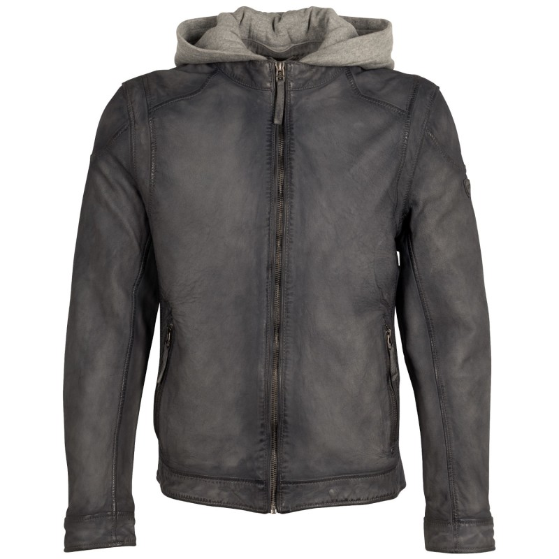 Geaca de Piele Barbati Mauritius Albastru/Gri MMBero – Geci de Piele Geaca de Piele Barbati Mauritius Albastru/Gri MMBero – Geci de Piele