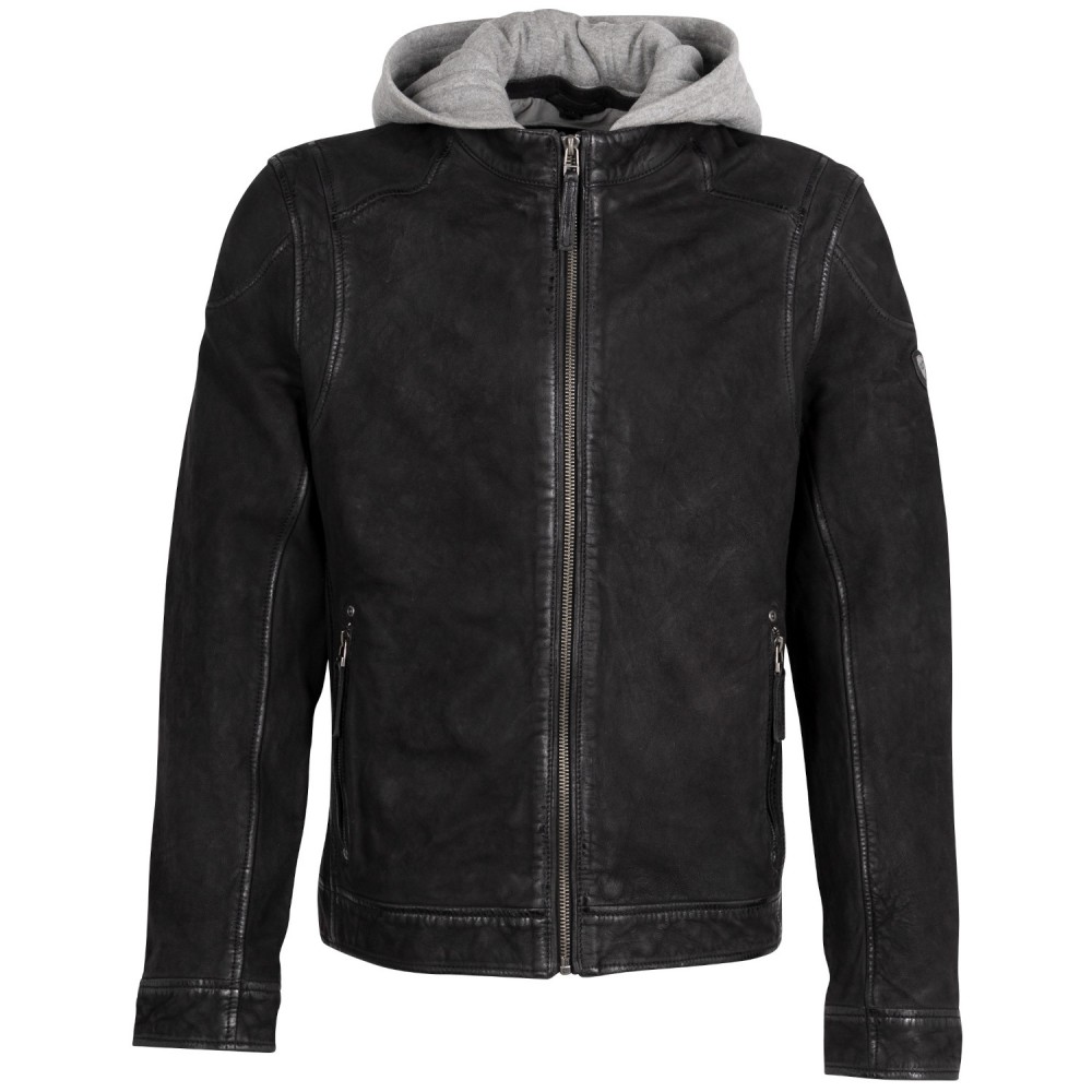 Geaca de Piele Barbati Mauritius Neagra MMBero - readytowear