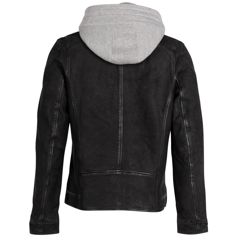 Geaca de Piele Barbati Mauritius Neagra MMBero - readytowear