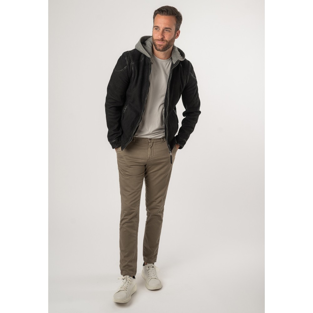 Geaca de Piele Barbati Mauritius Neagra MMBero - readytowear