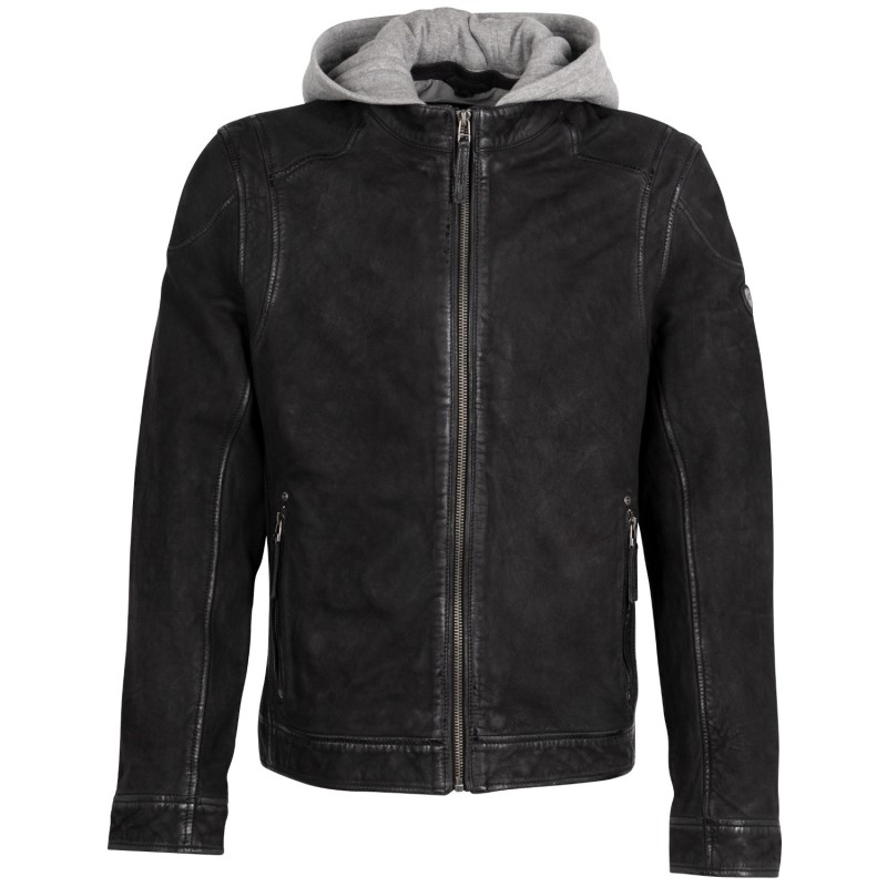 Geaca de Piele Barbati Mauritius Neagra MMBero – Geci de Piele