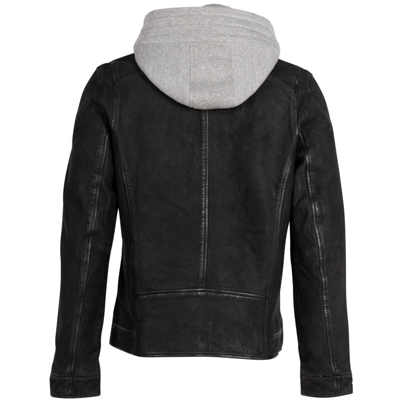 Geaca de Piele Barbati Mauritius Neagra MMBero – Geci de Piele