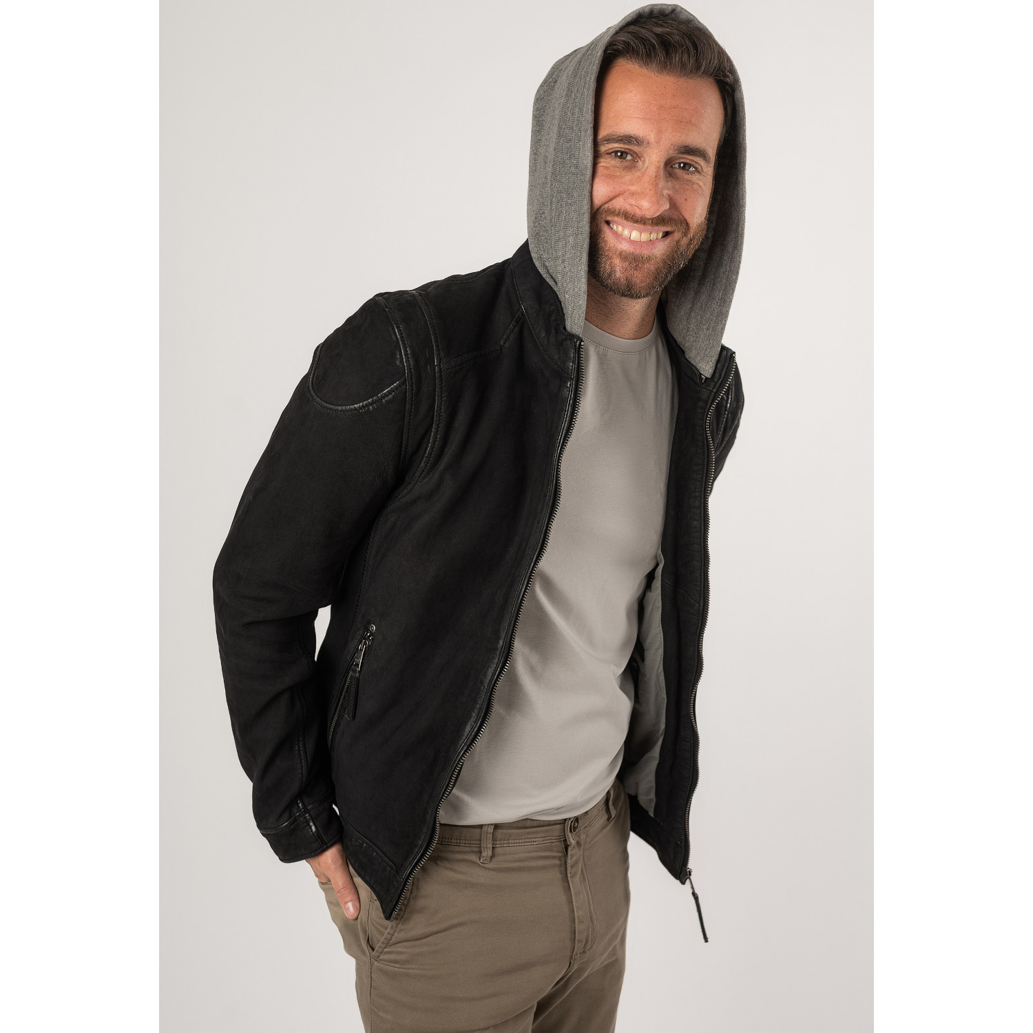 Geaca de Piele Barbati Mauritius Neagra MMBero – Geci de Piele Geaca de Piele Barbati Mauritius Neagra MMBero – Geci de Piele