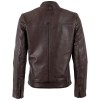Geacă de Piele Bărbați Mauritius MMBlaco Maro Închis Regular Fit Stil Biker