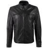 Mauritius MMBlaco - Geacă de Piele Bărbați Neagră - Regular Fit, Stil Biker Geacă de Piele Bărbați Mauritius MMBlaco Neagră Regular Fit Stil Biker