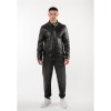 Mauritius MMBlaco - Geacă de Piele Bărbați Neagră - Regular Fit, Stil Biker Geacă de Piele Bărbați Mauritius MMBlaco Neagră Regular Fit Stil Biker