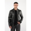 Mauritius MMBlaco - Geacă de Piele Bărbați Neagră - Regular Fit, Stil Biker Geacă de Piele Bărbați Mauritius MMBlaco Neagră Regular Fit Stil Biker