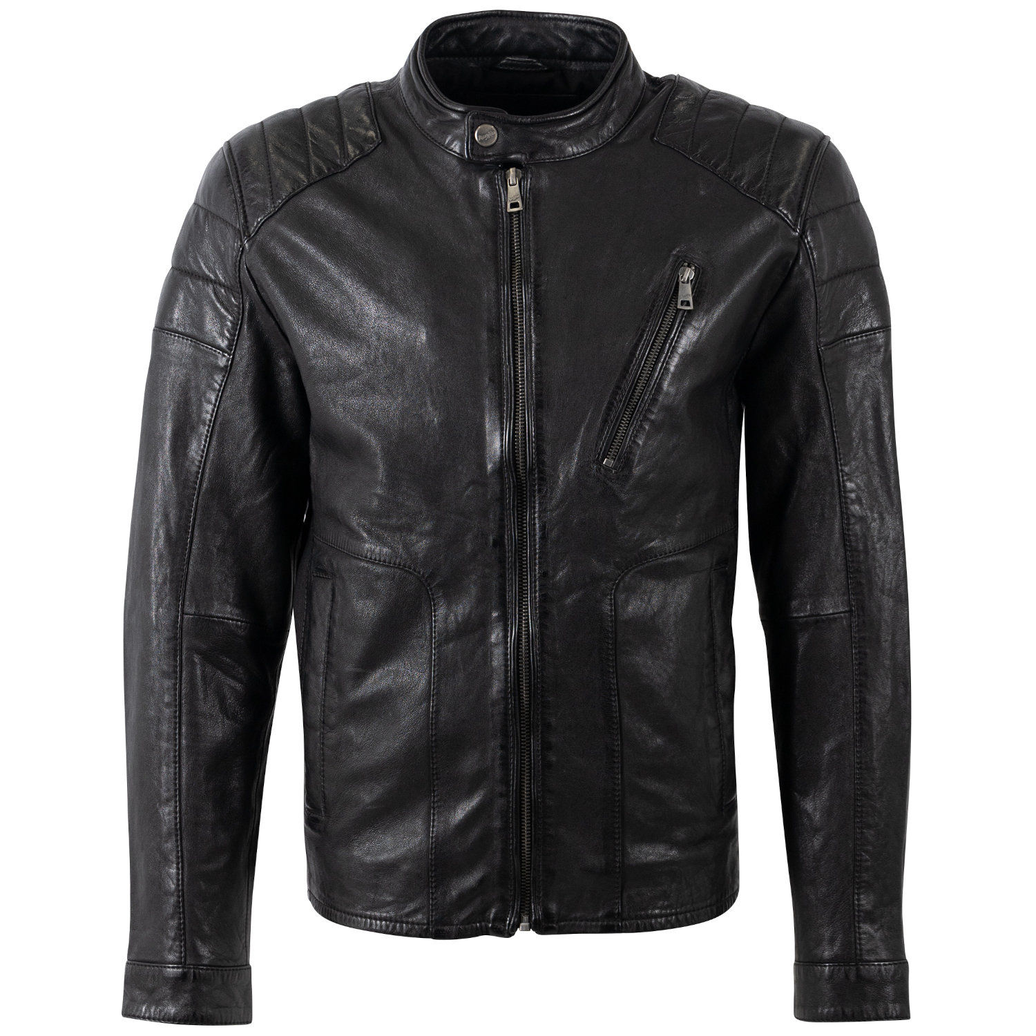 geacă de piele bărbați Mauritius MMBolson neagră stil biker