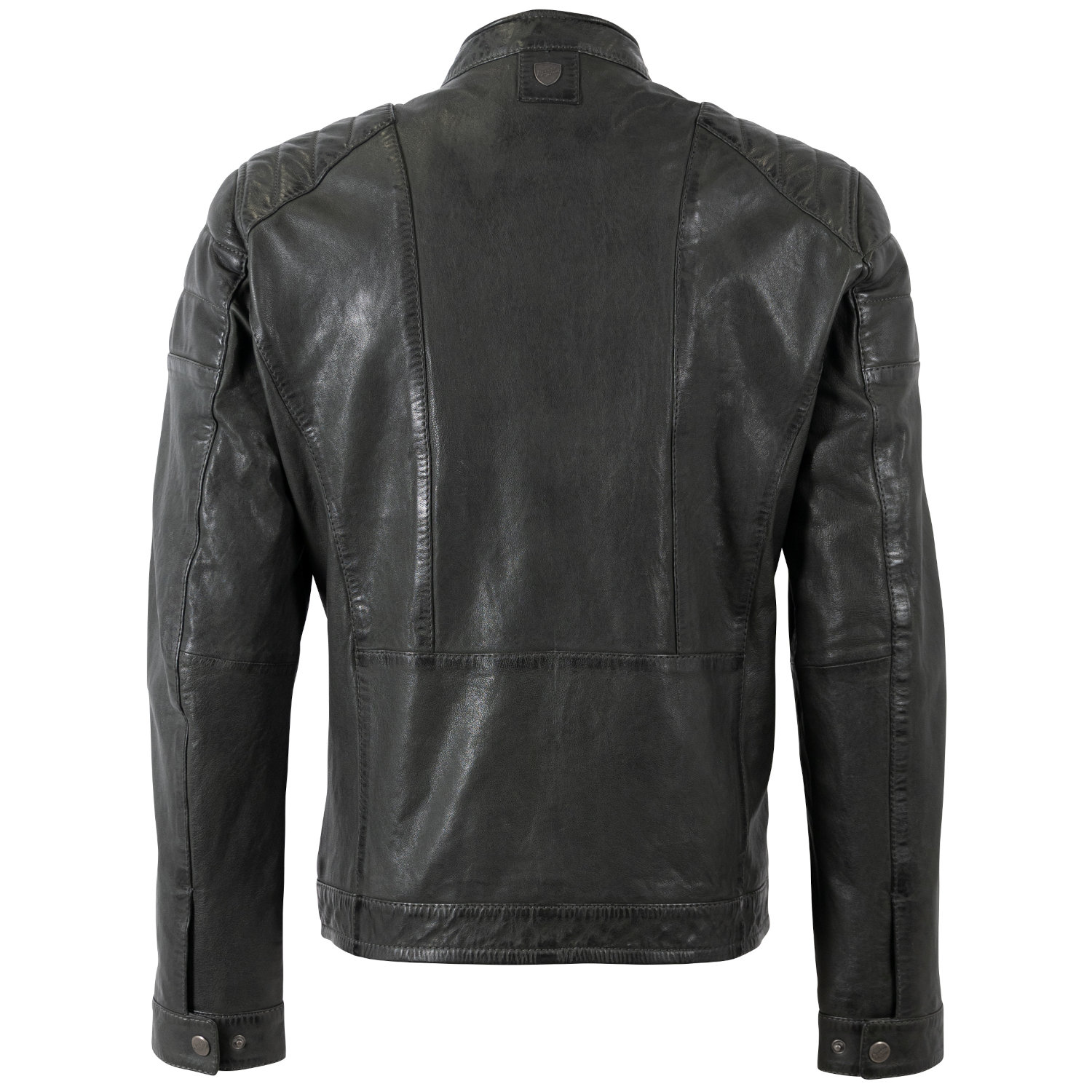 Geacă de Piele Bărbați Mauritius MMBolson Verde Închis stil biker