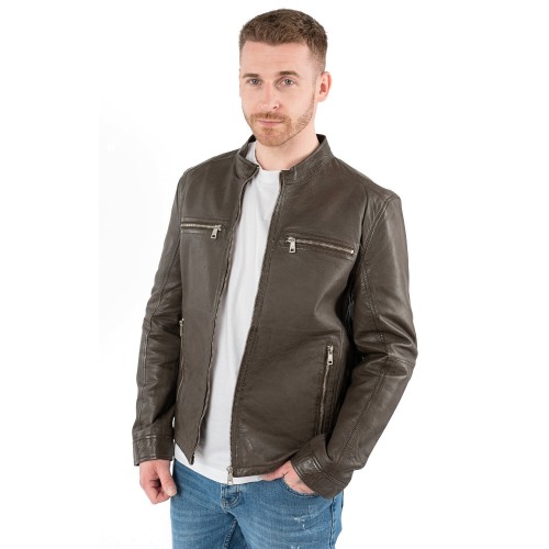 Geaca de Piele Barbati Mauritius Maro Inchis MMBounto