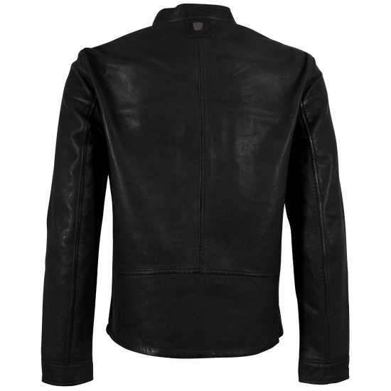 Geaca de Piele Barbati Mauritius Neagra MMBounto