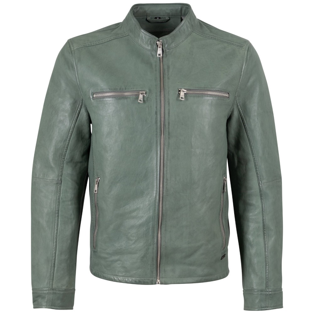 Geaca de Piele Barbati Mauritius Verde MMBounto
