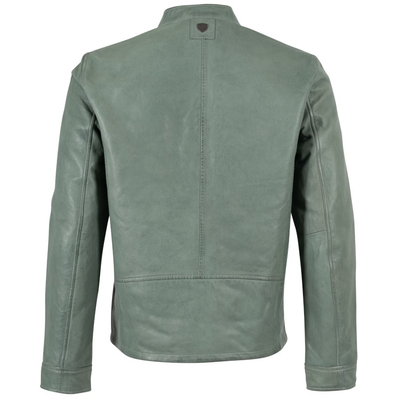 Geaca de Piele Barbati Mauritius Verde MMBounto – Geci de Piele