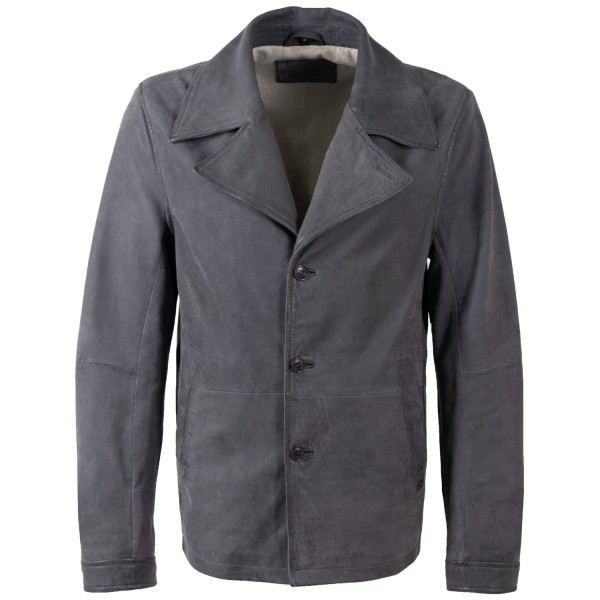 Sacou de Piele Barbati Mauritius Albastru Inchis MMBravon